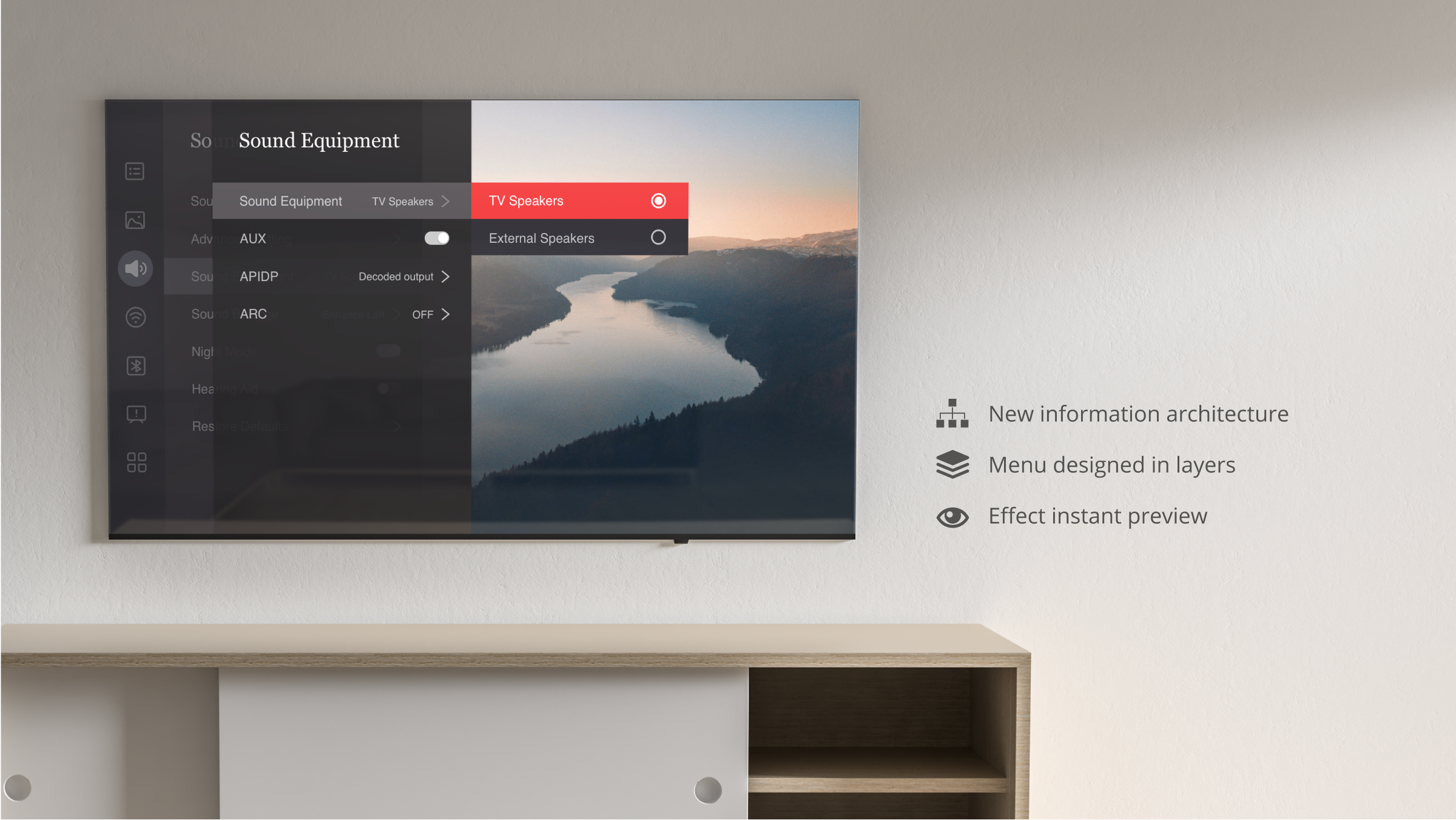 YIUI 7.0 — hierarchical menu